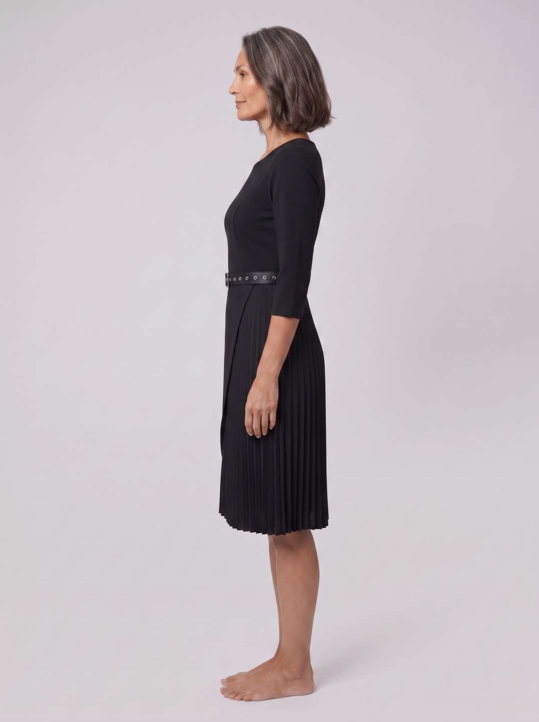 Isla belted dress side view
