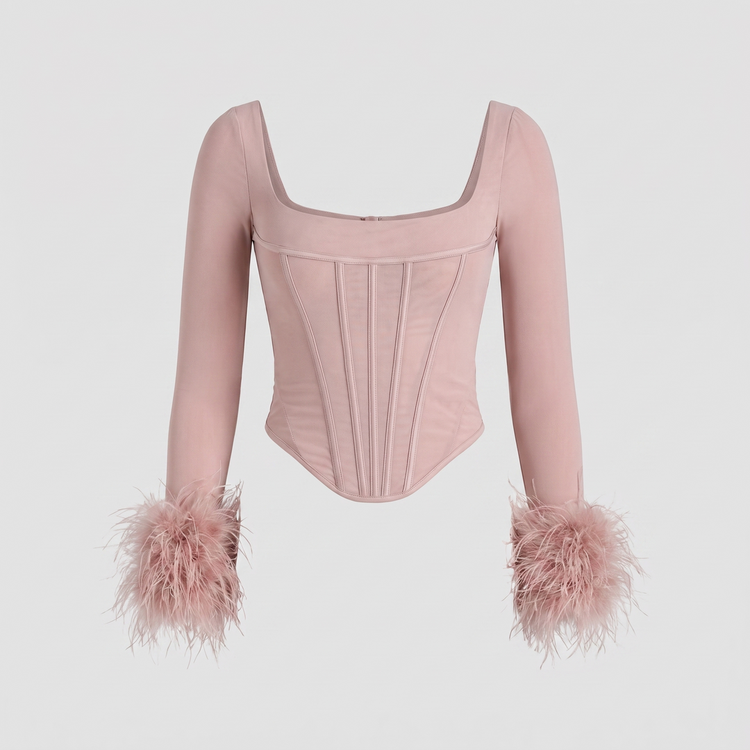 Notte Viva corset top product flat lay