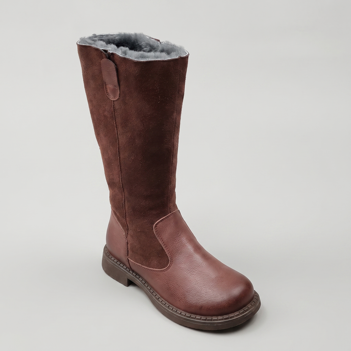 Aubrey shearling riding boot brown