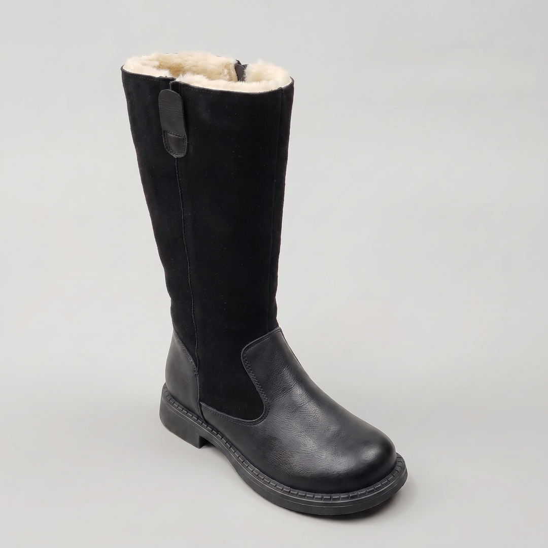 Aubrey shearling riding boot black