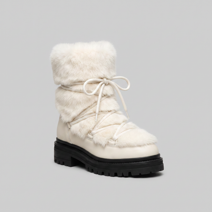 Aspen fur apres-ski boot white