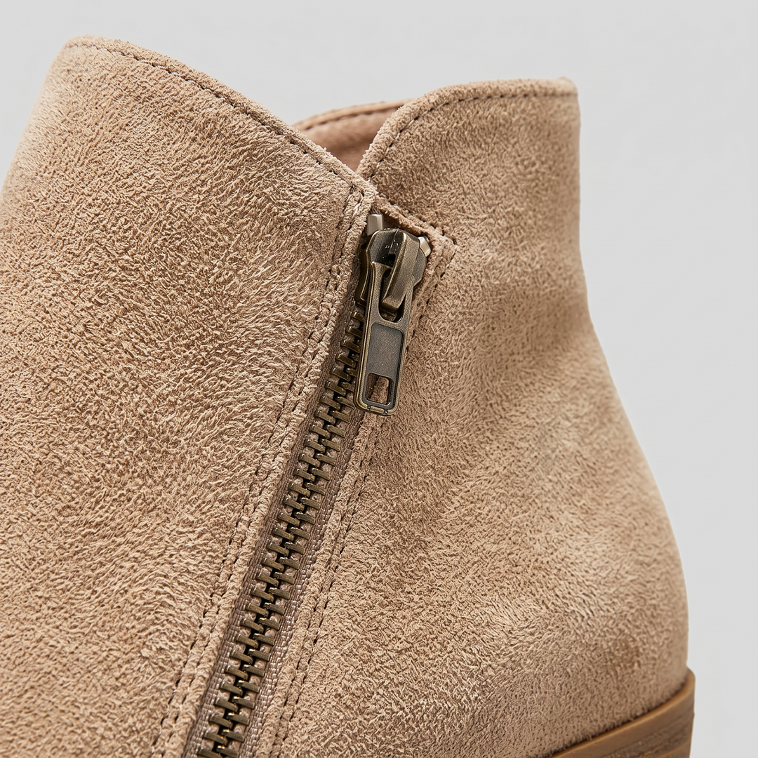 Elysian suede zip detail