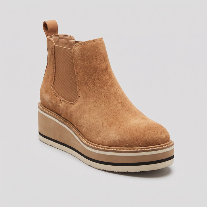 Alexia chelsea platform boot light brown
