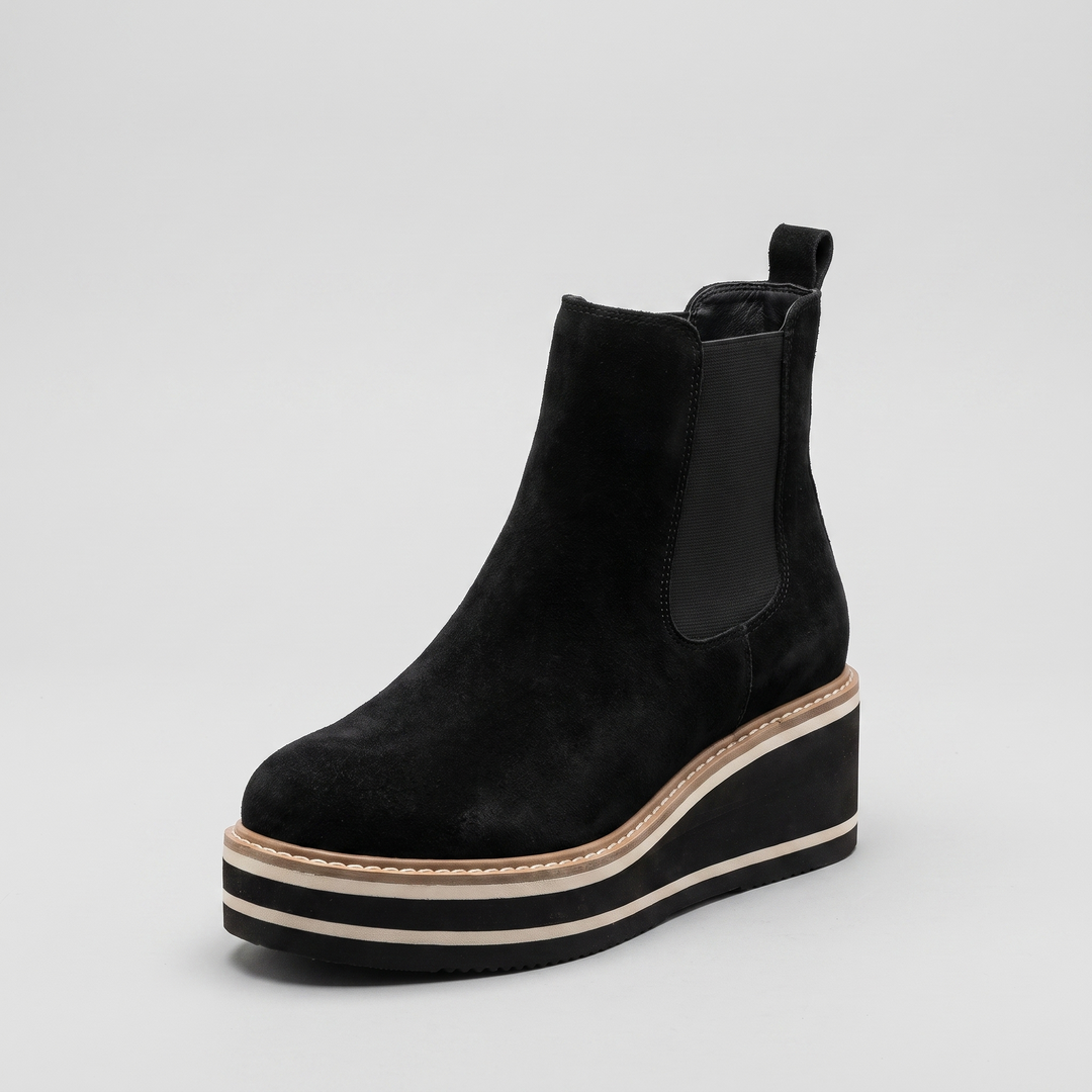 Alexia chelsea platform boot black