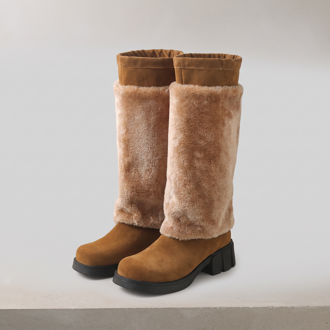 Alpi mid-calf fur-panel boots pair