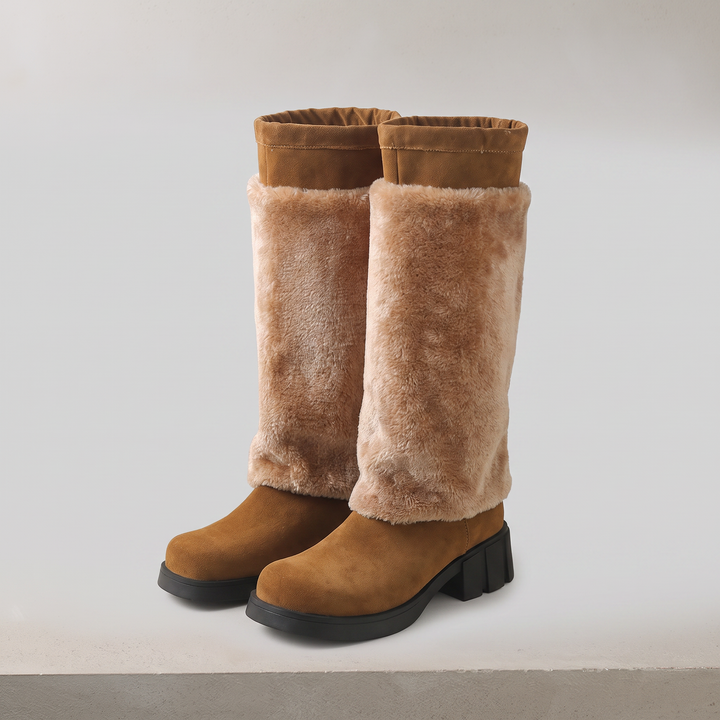 Alpi mid-calf fur-panel boots pair