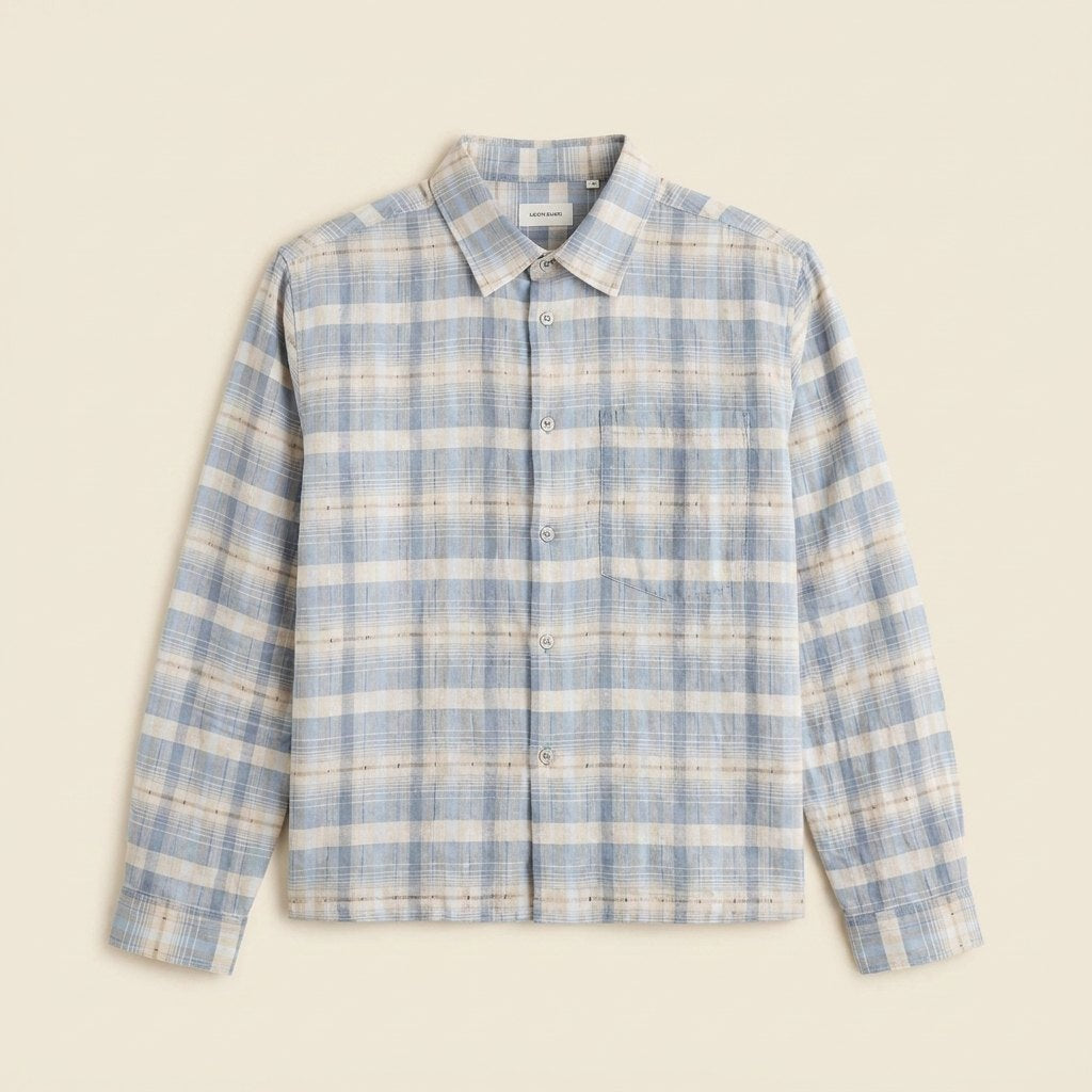 Hindley check boxy shirt, product flat lay