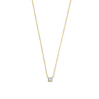 Clea Moissanite Necklace featuring a stunning, sparkling moissanite pendant set in a sleek, elegant design, perfect for adding a touch of timeless - 2