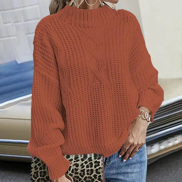 Women's Chunky Cable-Knit Sweater, Relaxed Fit, Six Colours