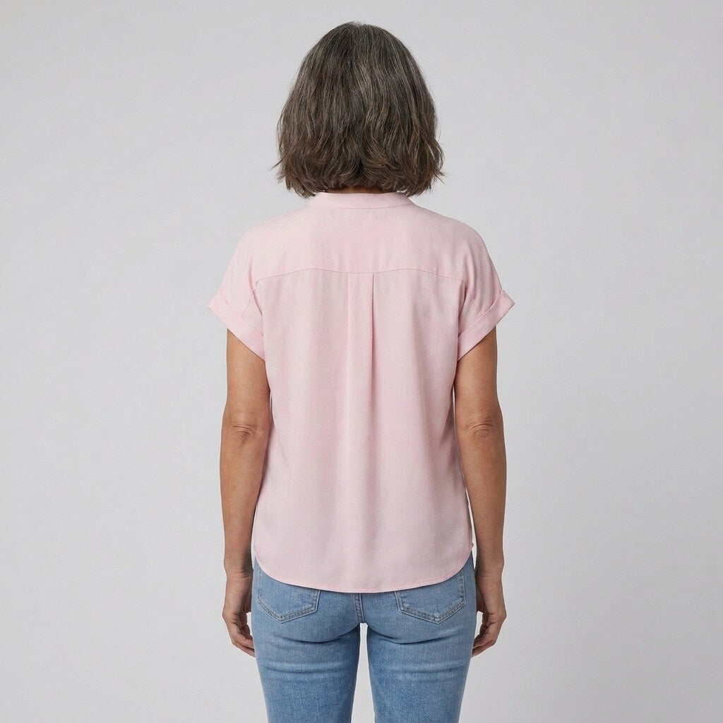 Isabelle button-front blouse back