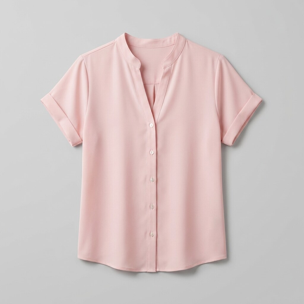 Isabelle button-front blouse product flat lay