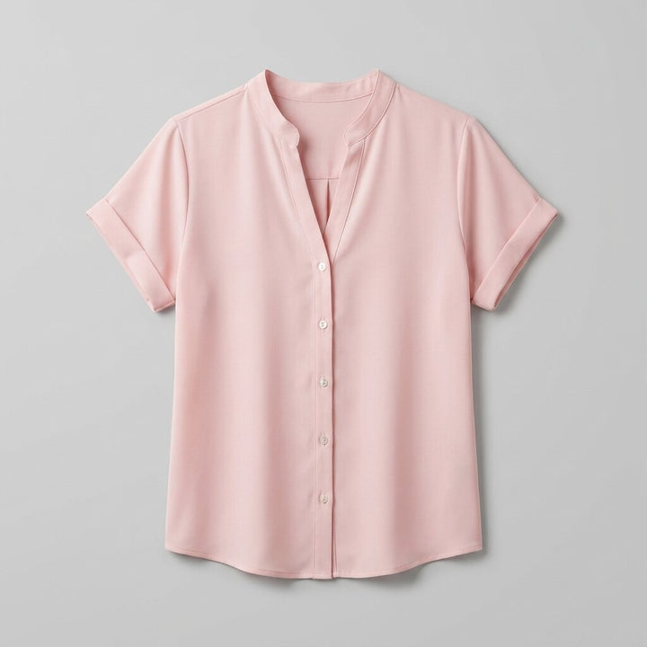 Isabelle button-front blouse product flat lay