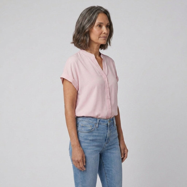 Isabelle button-front blouse side