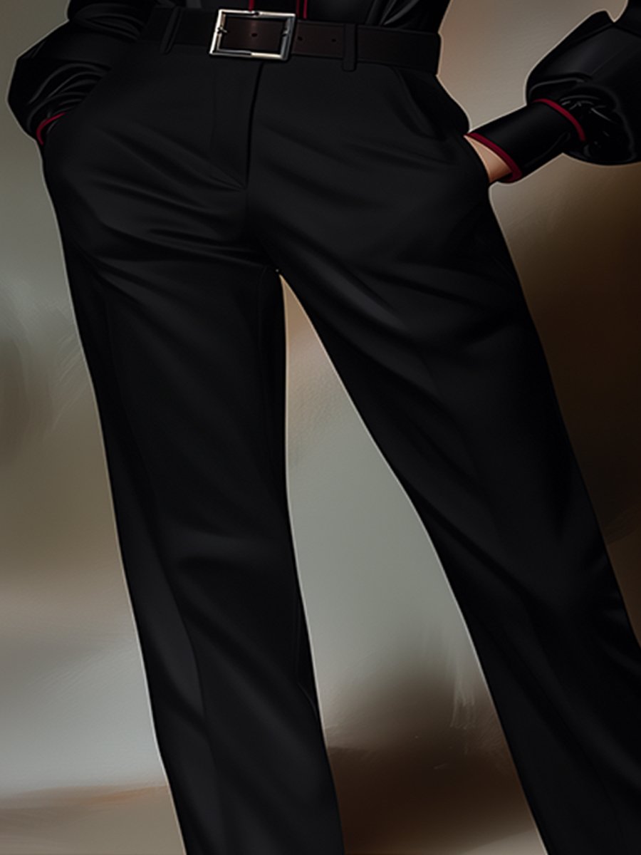 Isabelle | Classic Black Twill Pants