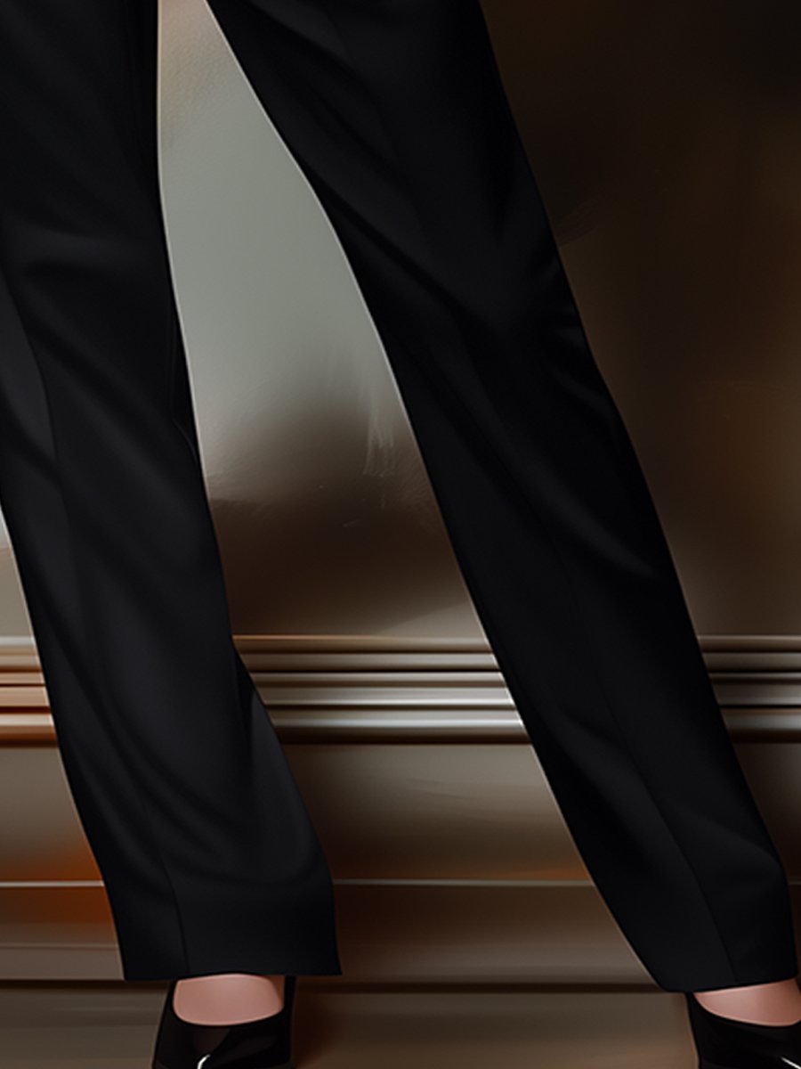 Isabelle | Classic Black Twill Pants