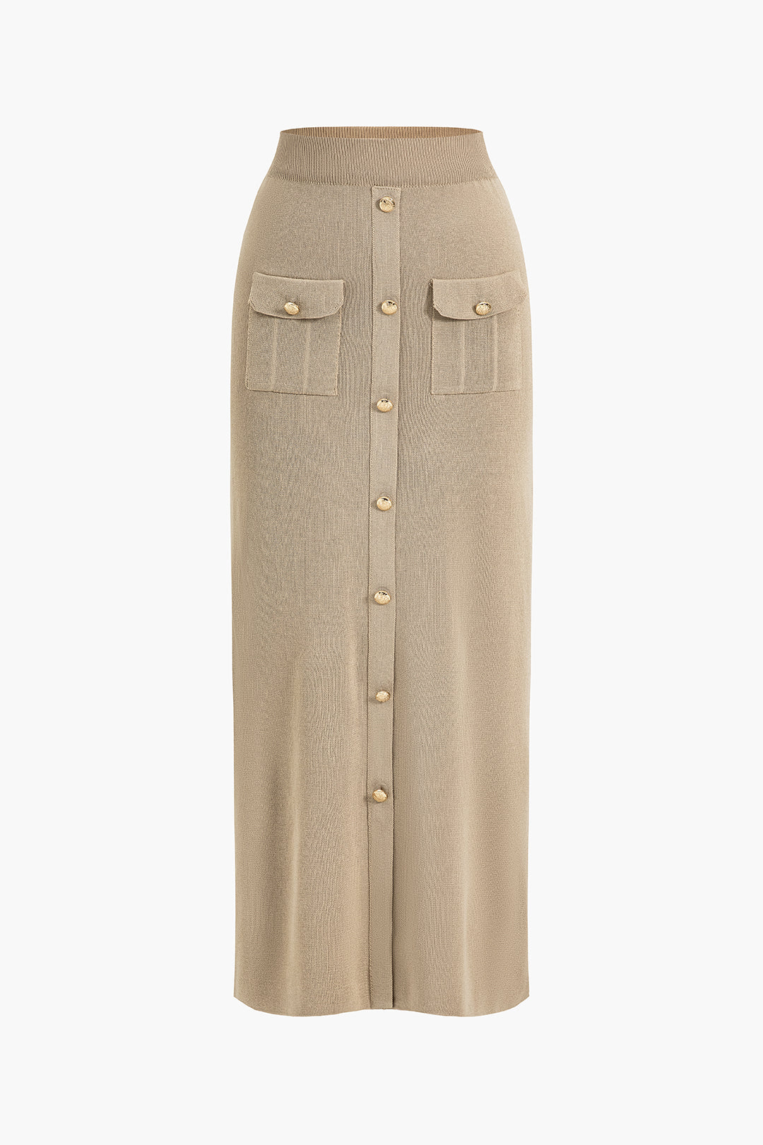 Jace | Button Knit Top And Maxi Skirt Set