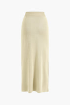 Jace | Button Knit Top And Maxi Skirt Set