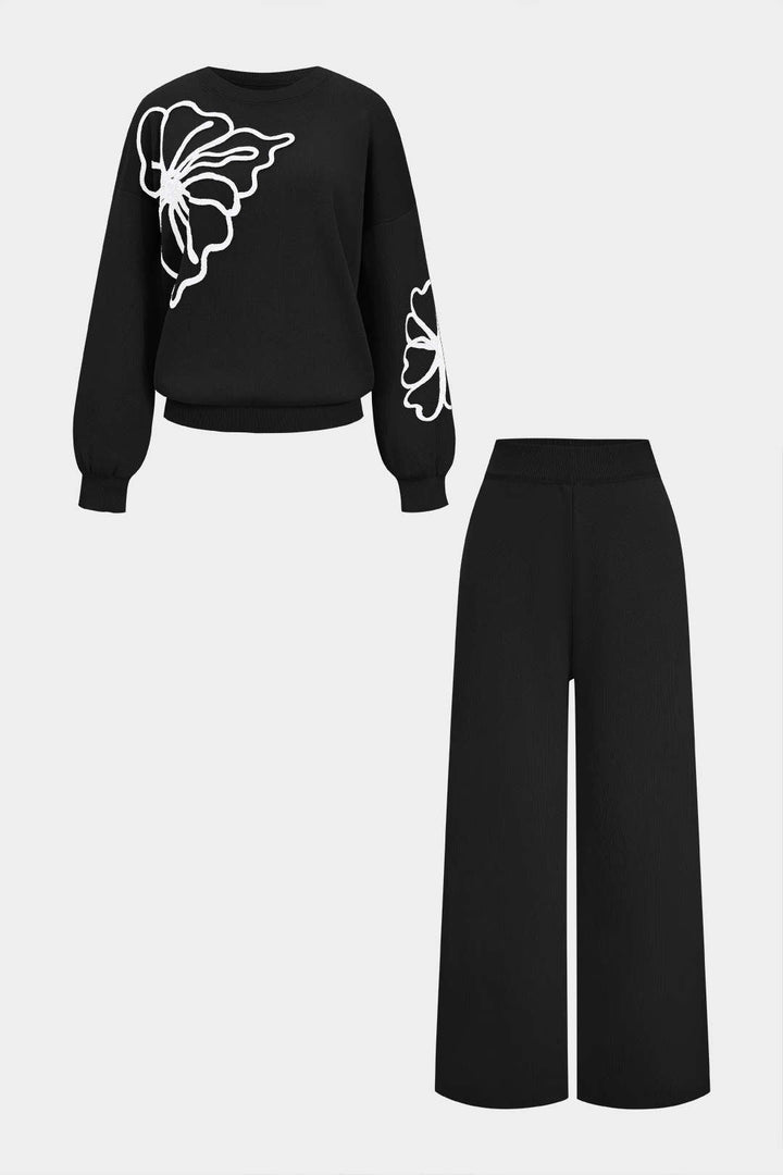Jenna | Top and Pants Set Flower