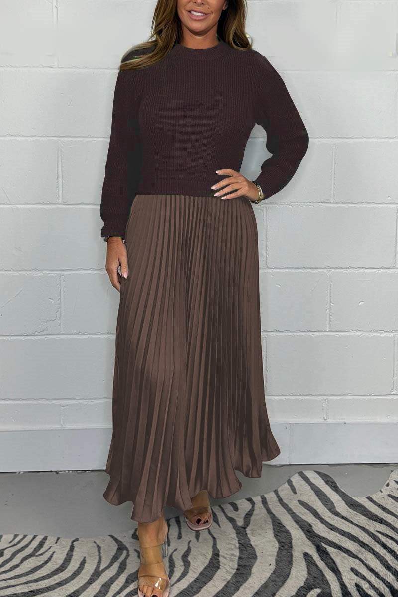 Clara | Chic Pullover and Pleated Skirt Set
