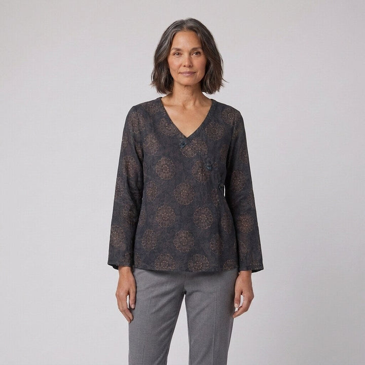 Kairo crosswrap blouse black