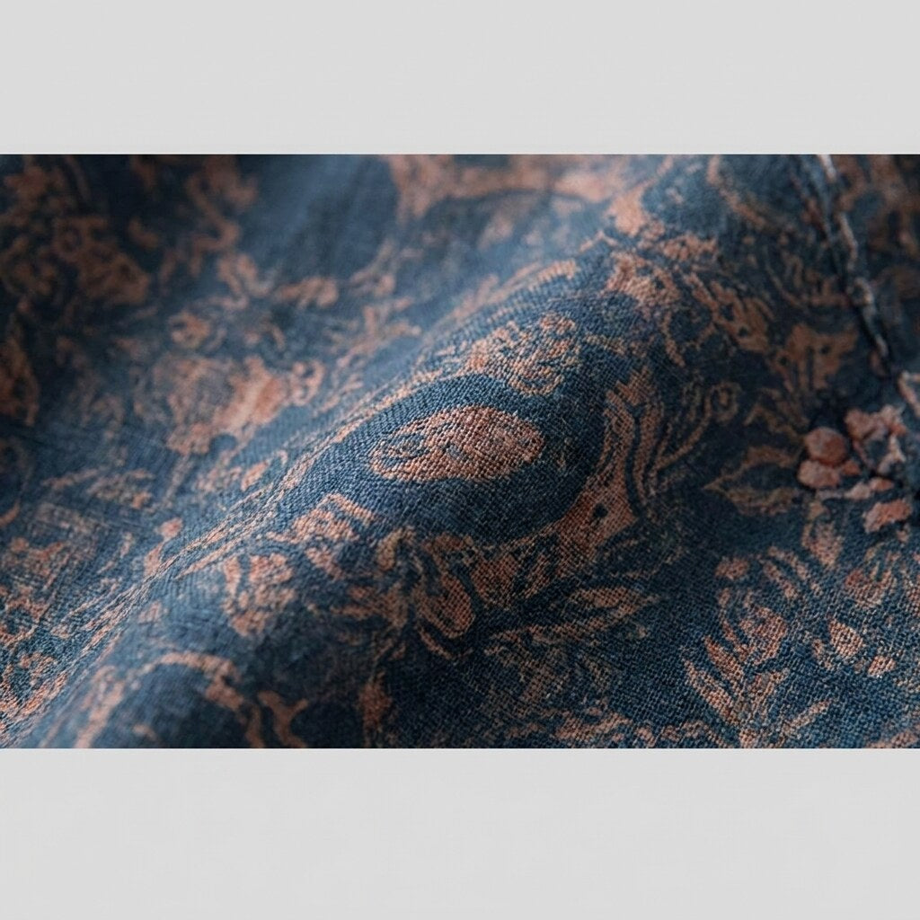 Kairo crosswrap blouse fabric detail