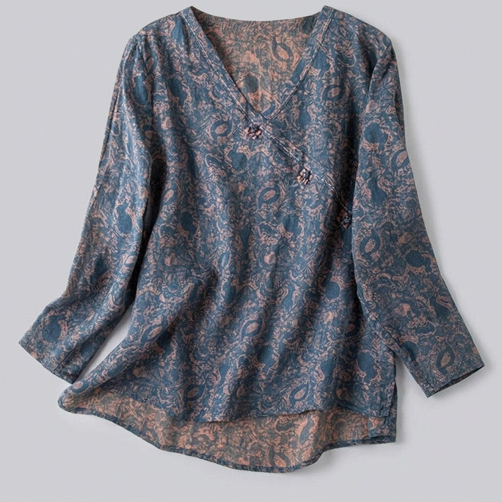 Kairo crosswrap blouse product flat lay