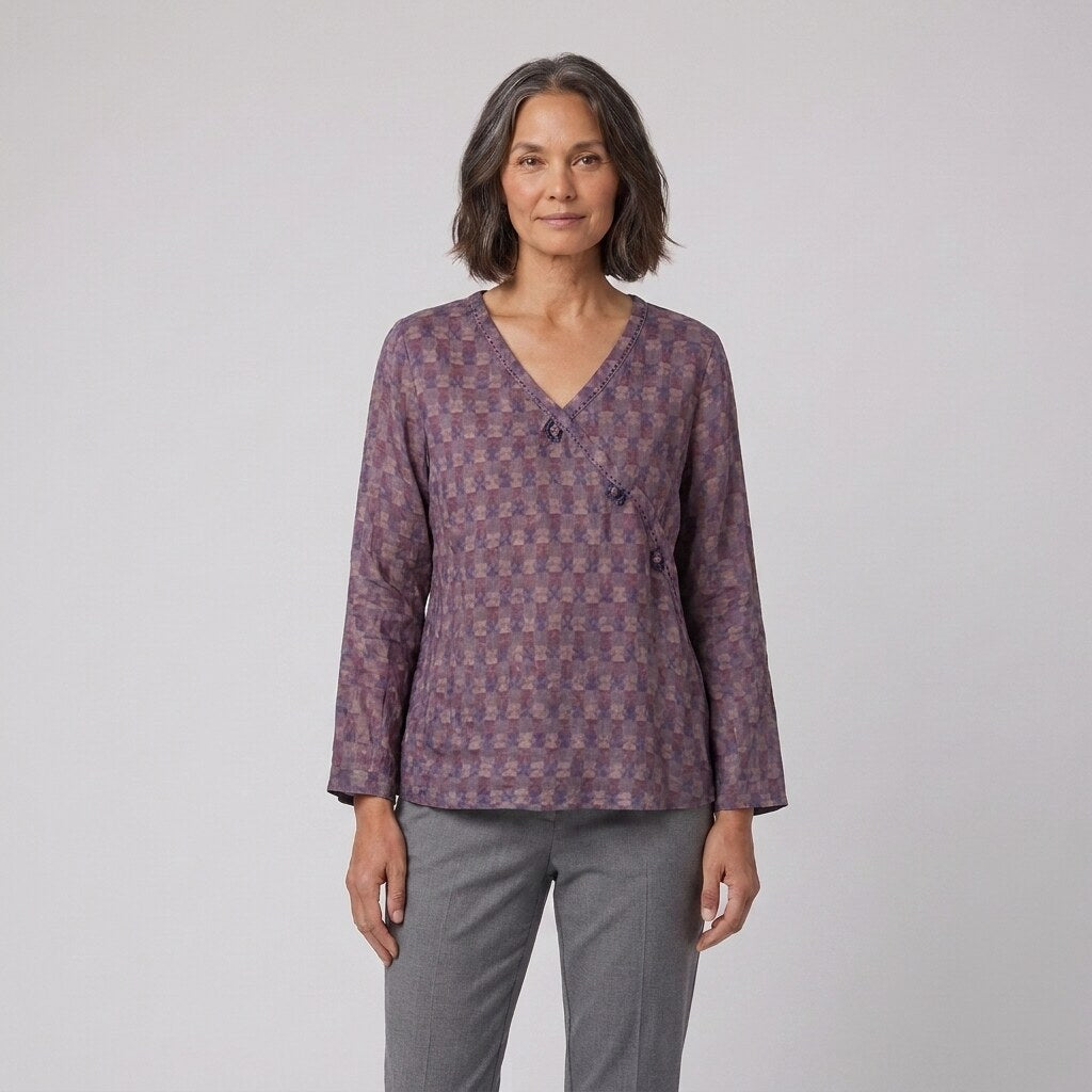 Kairo crosswrap blouse purple