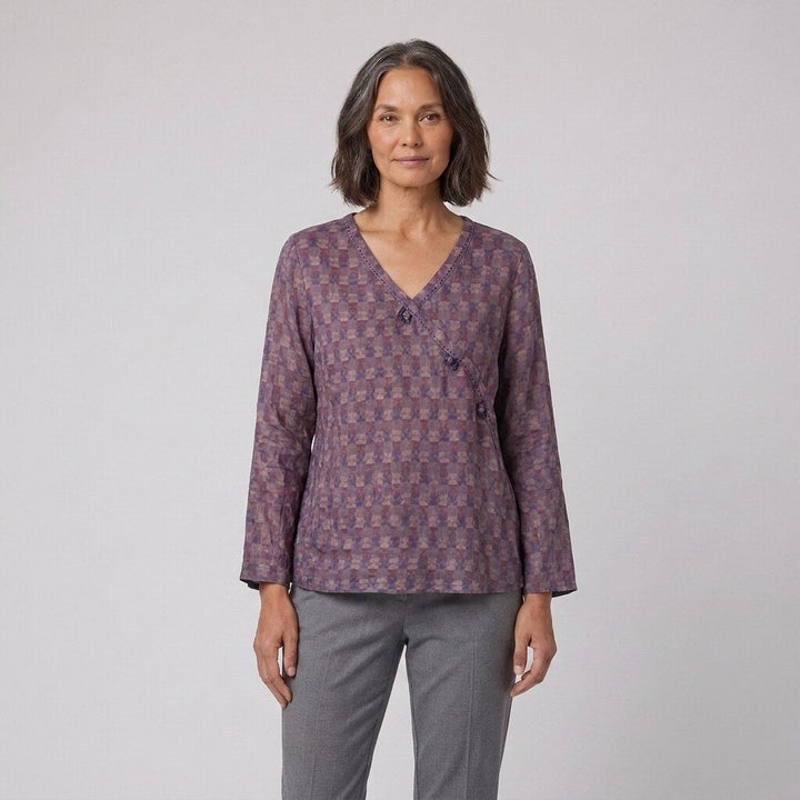 Kairo crosswrap blouse purple