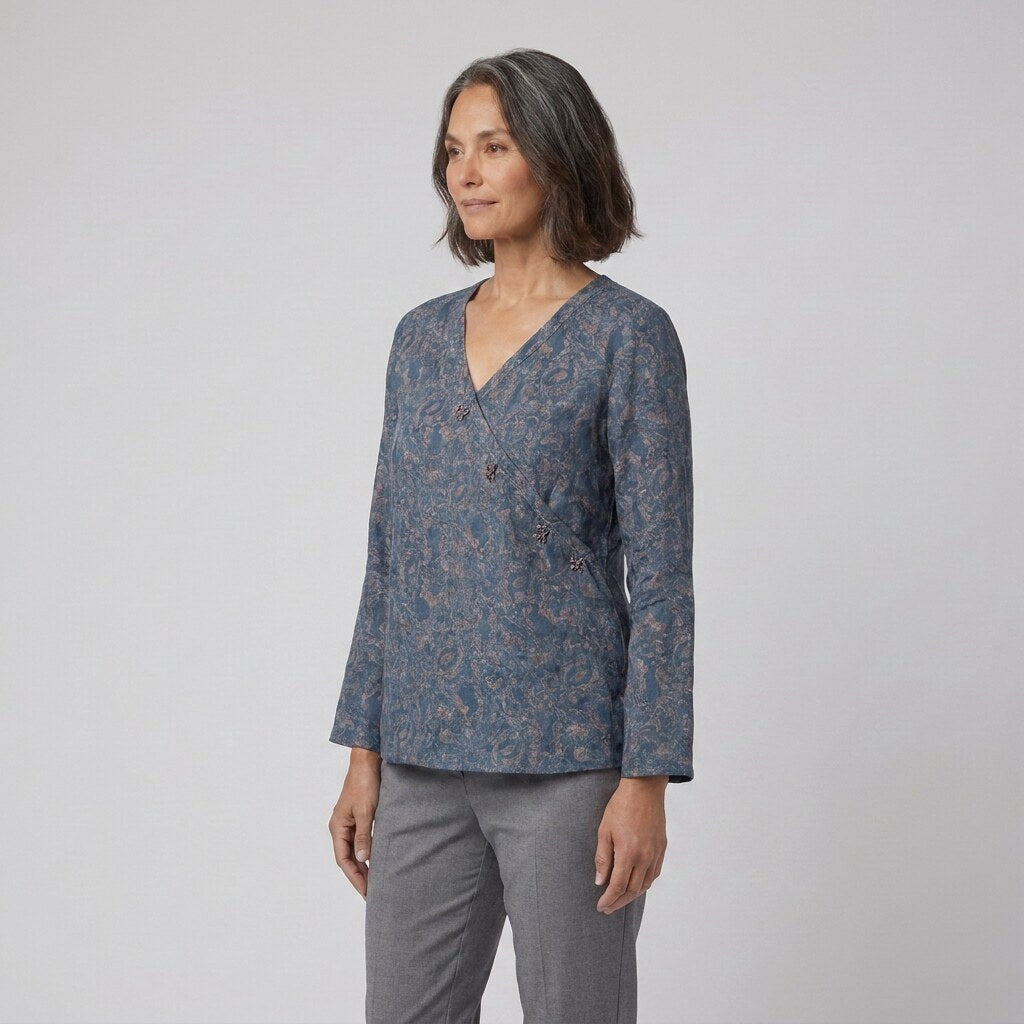 Kairo crosswrap blouse side