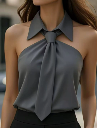 Lily | Halter Blouse Contrast