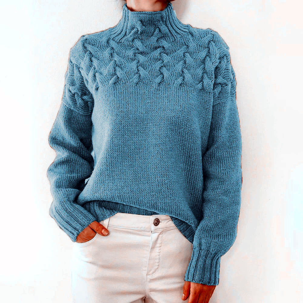 Women's Knit Turtleneck Sweater, 14 Colours, Fitted, Layering Piece
