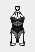 Lea | Backless Lingerie Garter Set