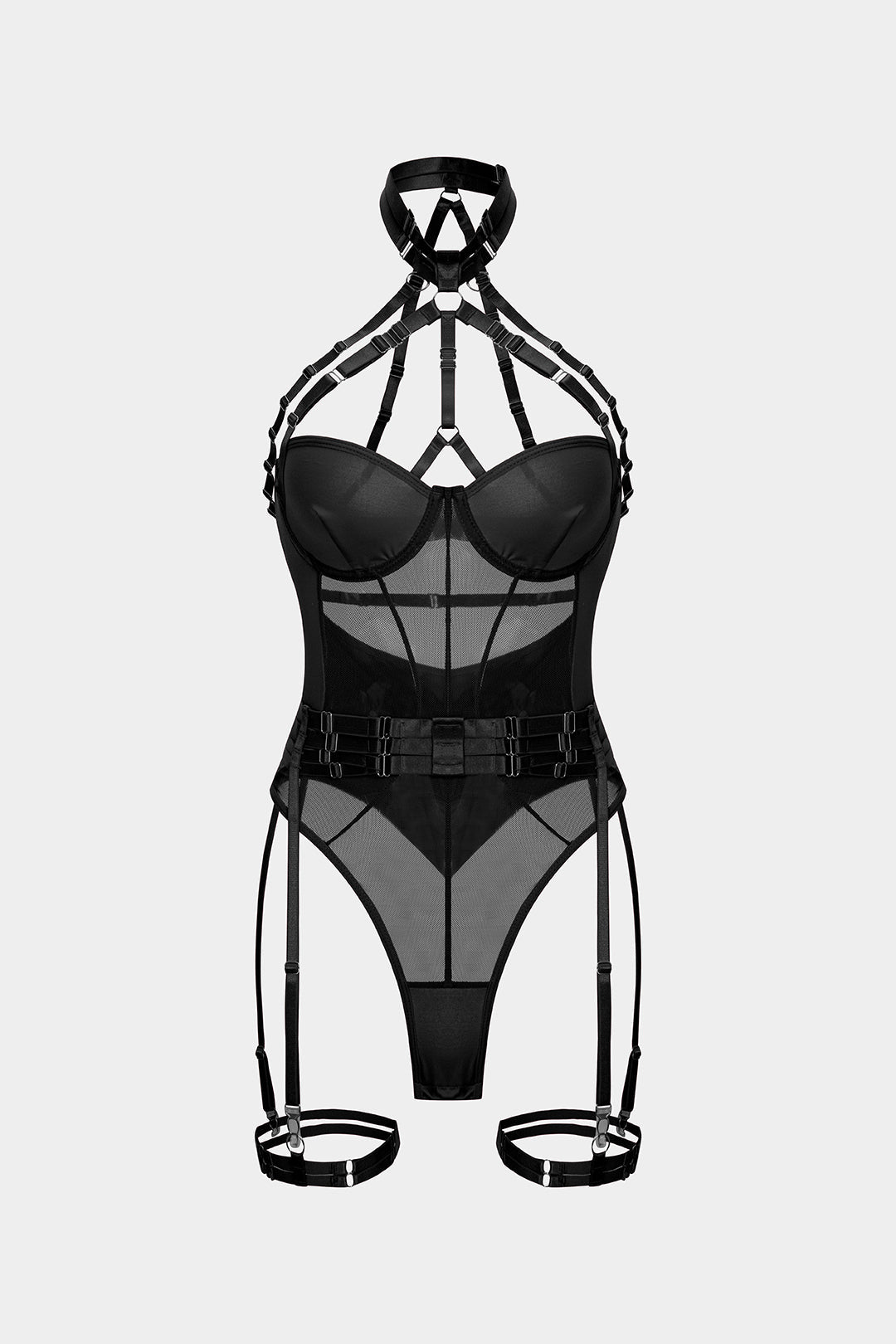 Lea | Backless Lingerie Garter Set