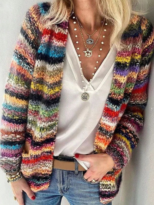 Striped multicolored vest for women – Color, comfort, style