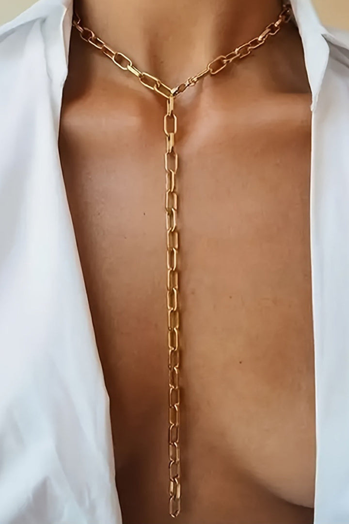 Luxe body chain jewelry made from durable alloy featuring an adjustable design, perfect for enhancing any outfit with elegance and style. - 1