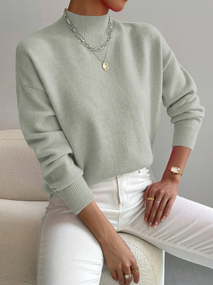 Yvette Sweater for Women | Soft Knitted, High Collar, Timeless Design - 10