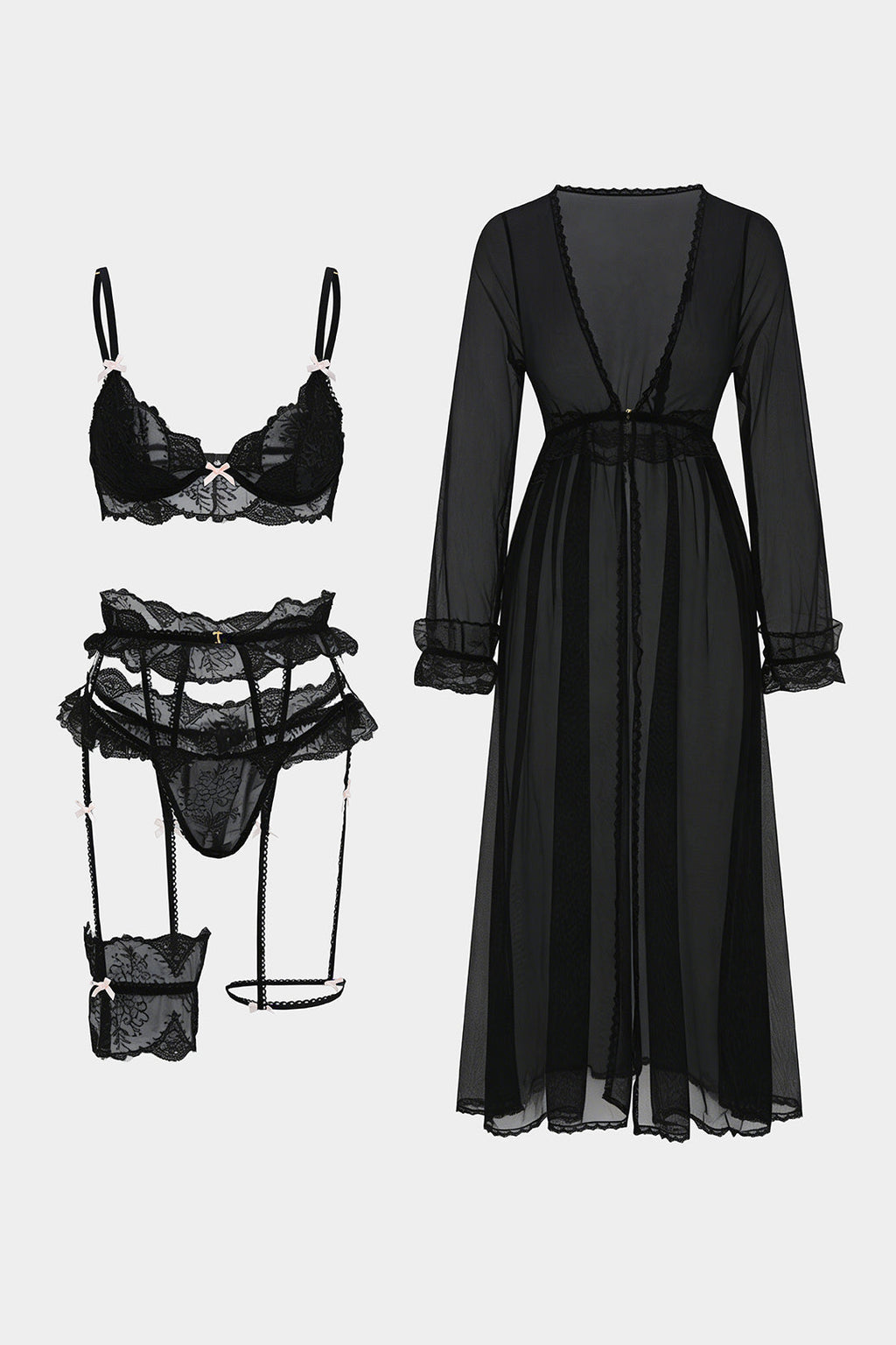 Maya | Belted Slip Lingerie Garter Set