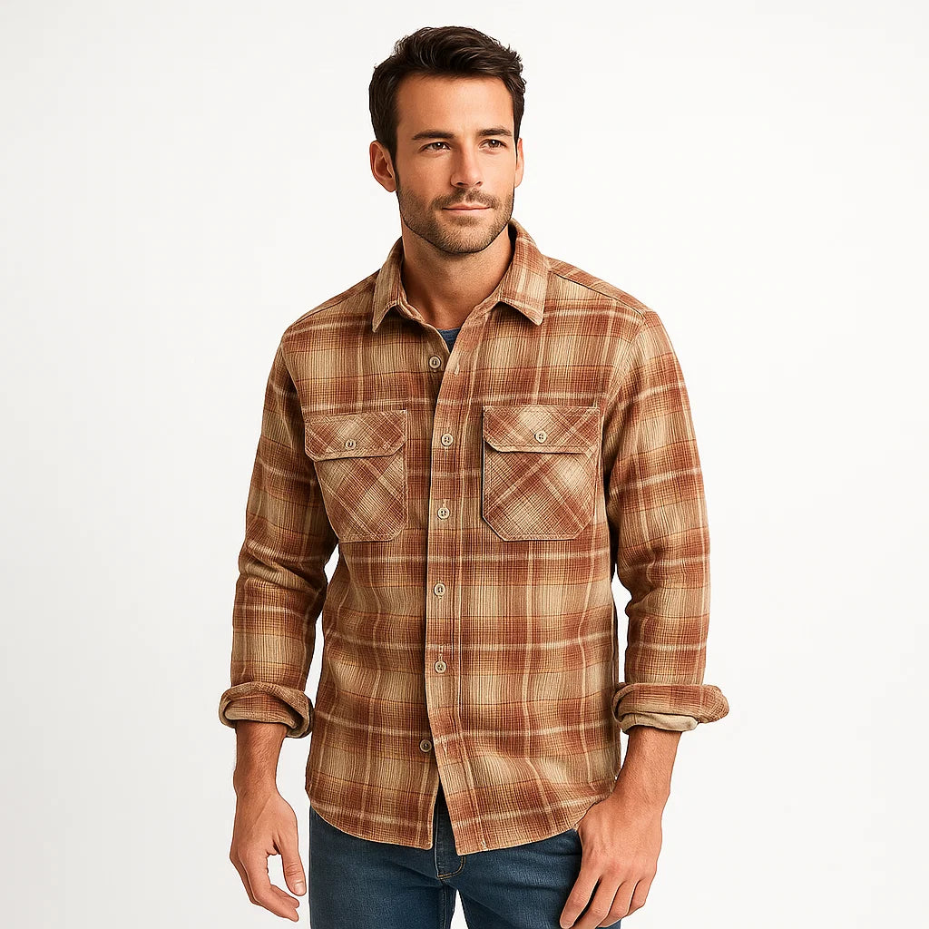 Men's Casual Plaid Shirt | Relaxed