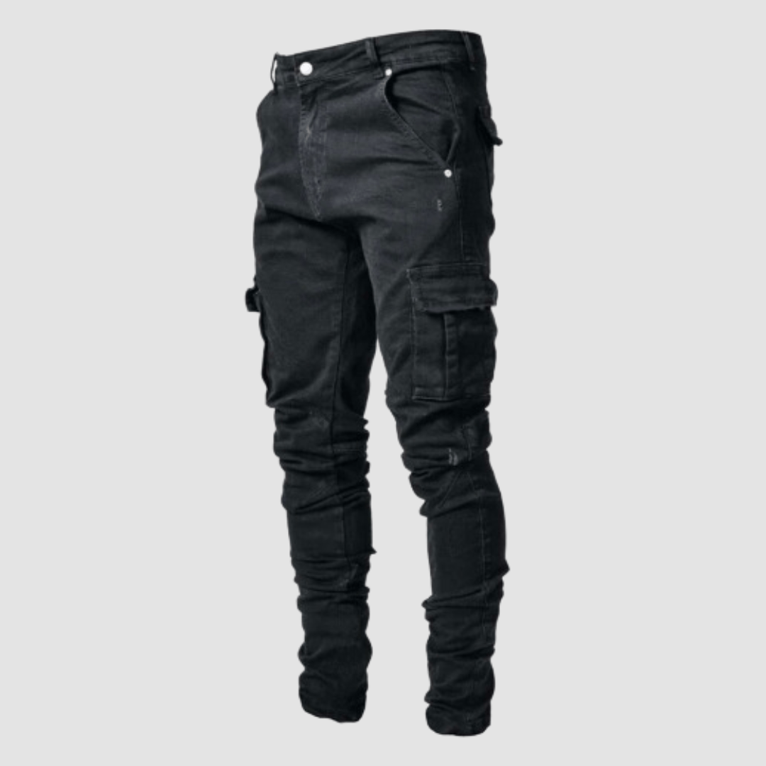 Cezar Cargo Jeans featuring stretch fabric and a classic design, perfect for casual and outdoor wear. - 4