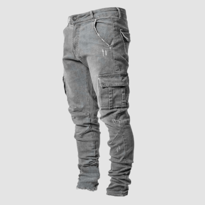 Cezar Cargo Jeans featuring stretch fabric and a classic design, perfect for casual and outdoor wear. - 3