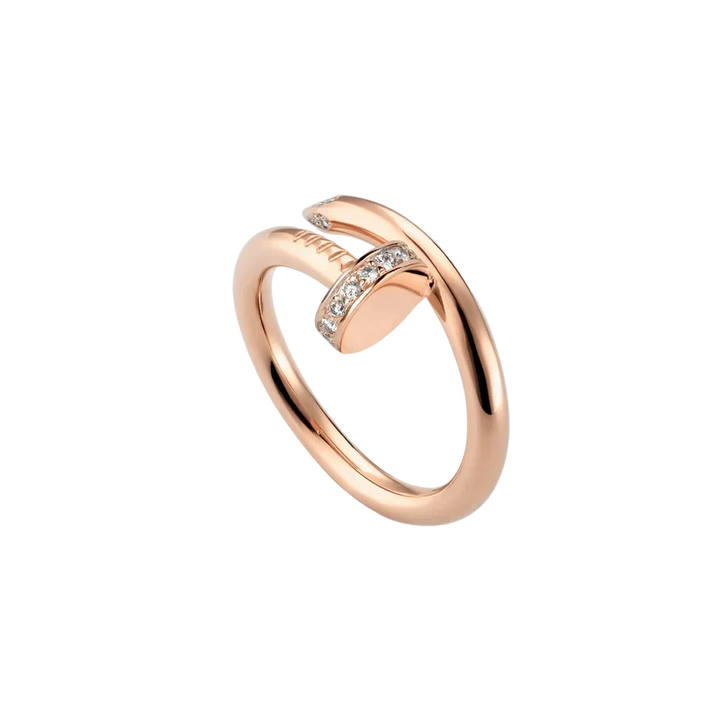 Handcrafted Rosa Ring made of gold-plated stainless steel, featuring a delicate floral design perfect for elegant occasions. - 2