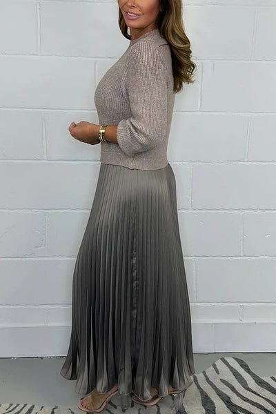 Clara | Chic Pullover and Pleated Skirt Set