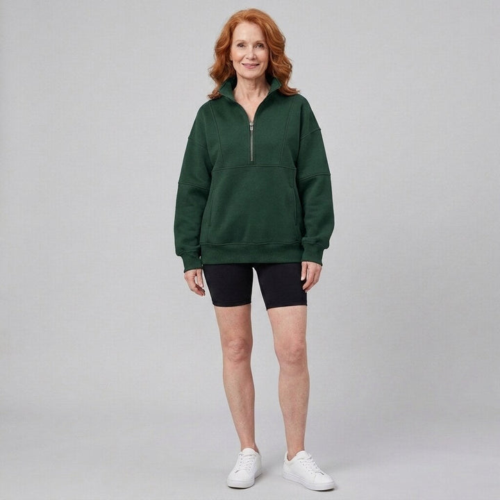 PSALM half zip sweatshirt green