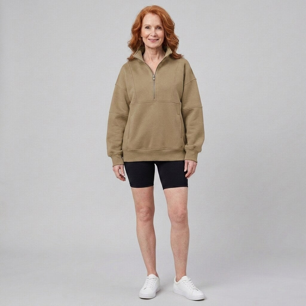 PSALM half zip sweatshirt khaki