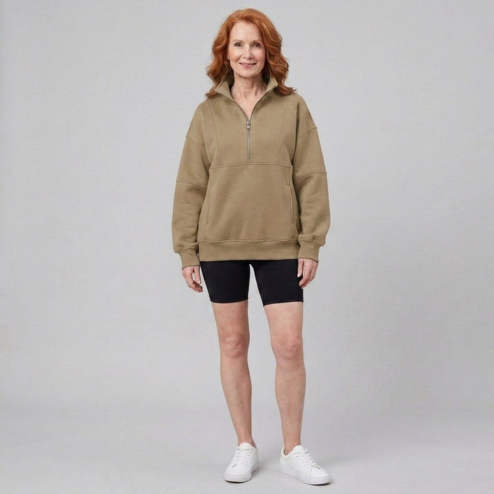 PSALM half zip sweatshirt khaki