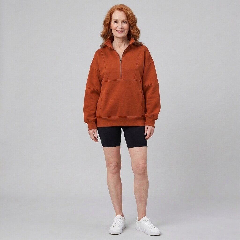 PSALM half zip sweatshirt orange