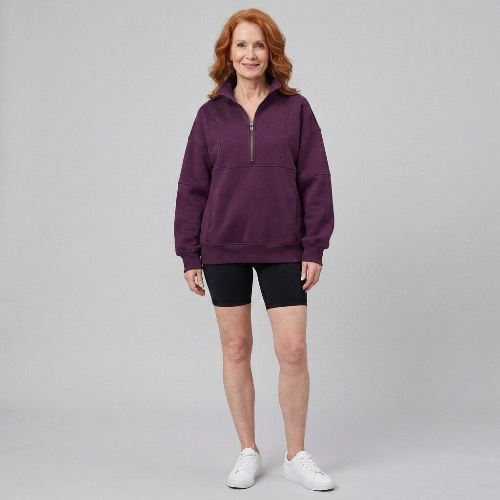 PSALM half zip sweatshirt purple