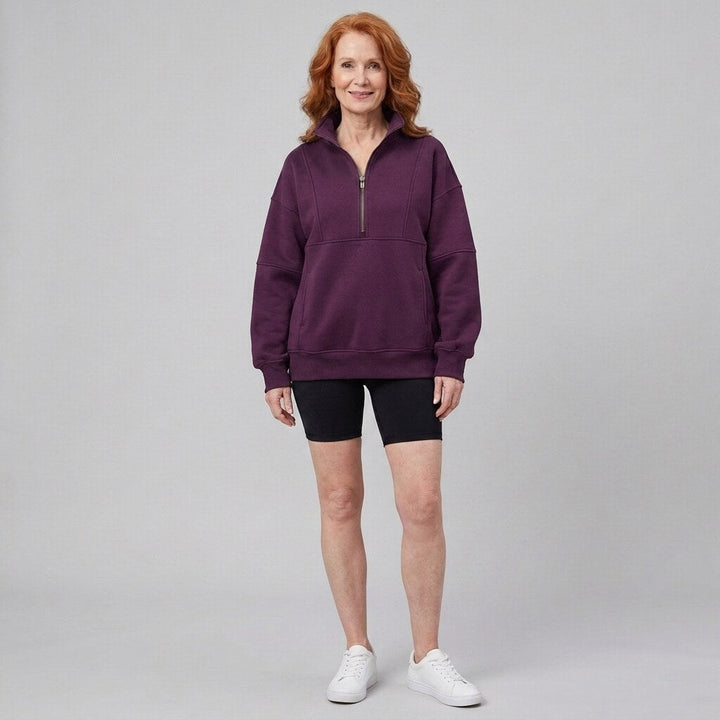 PSALM half zip sweatshirt purple