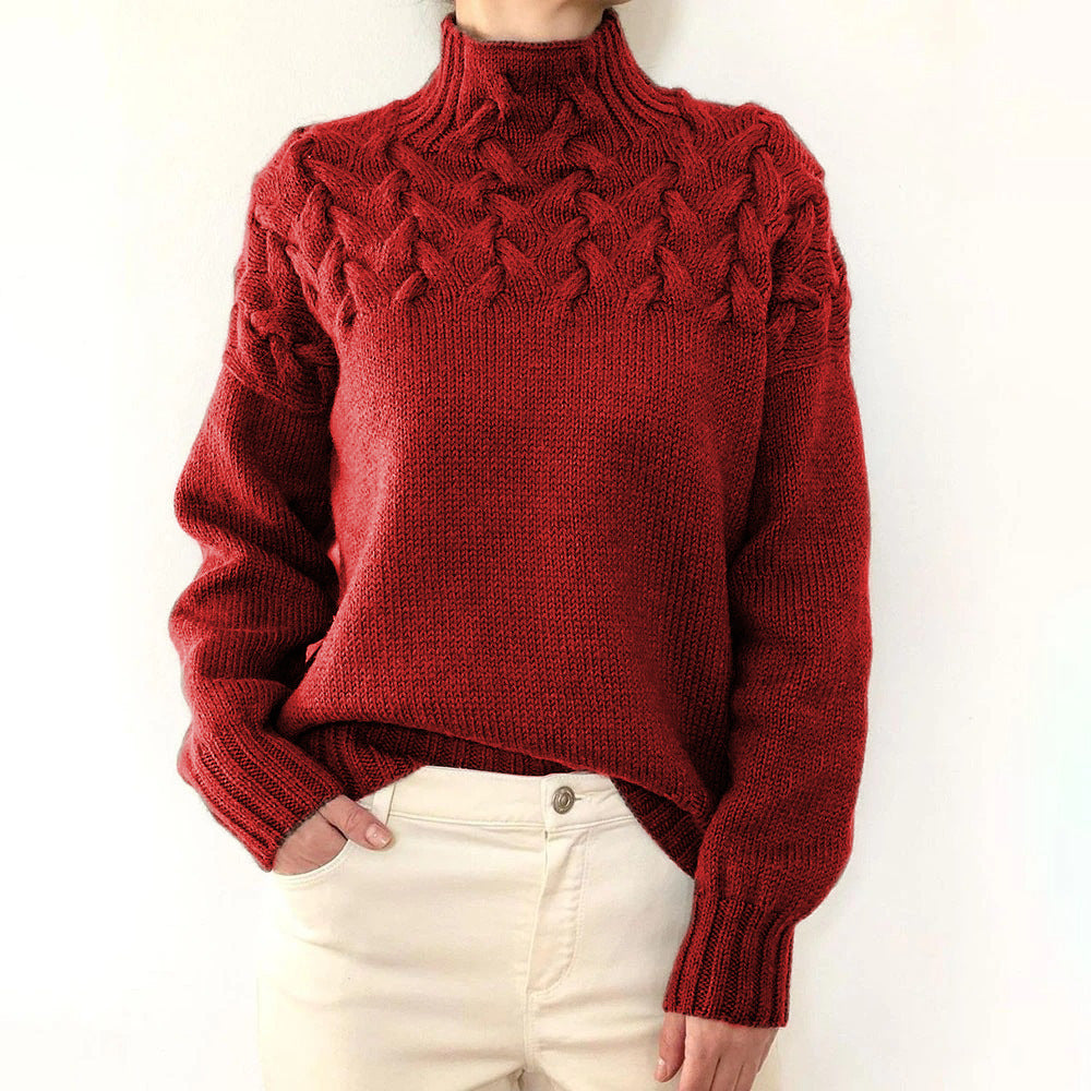 Women's Knit Turtleneck Sweater, 14 Colours, Fitted, Layering Piece