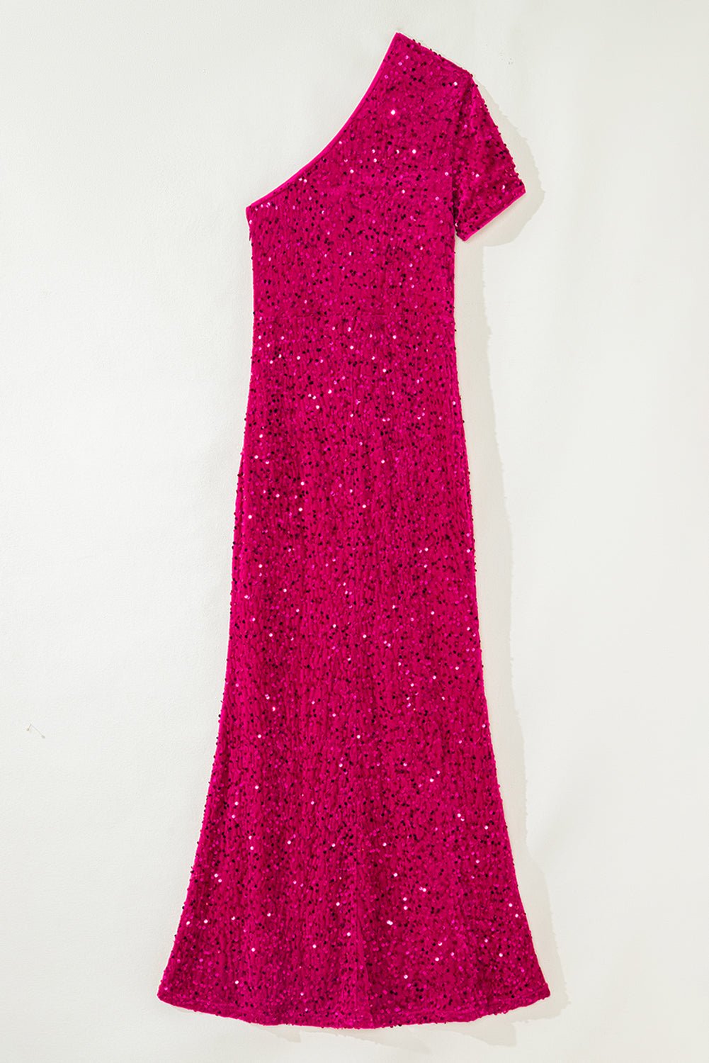 Pink Stardust One Shoulder Gown